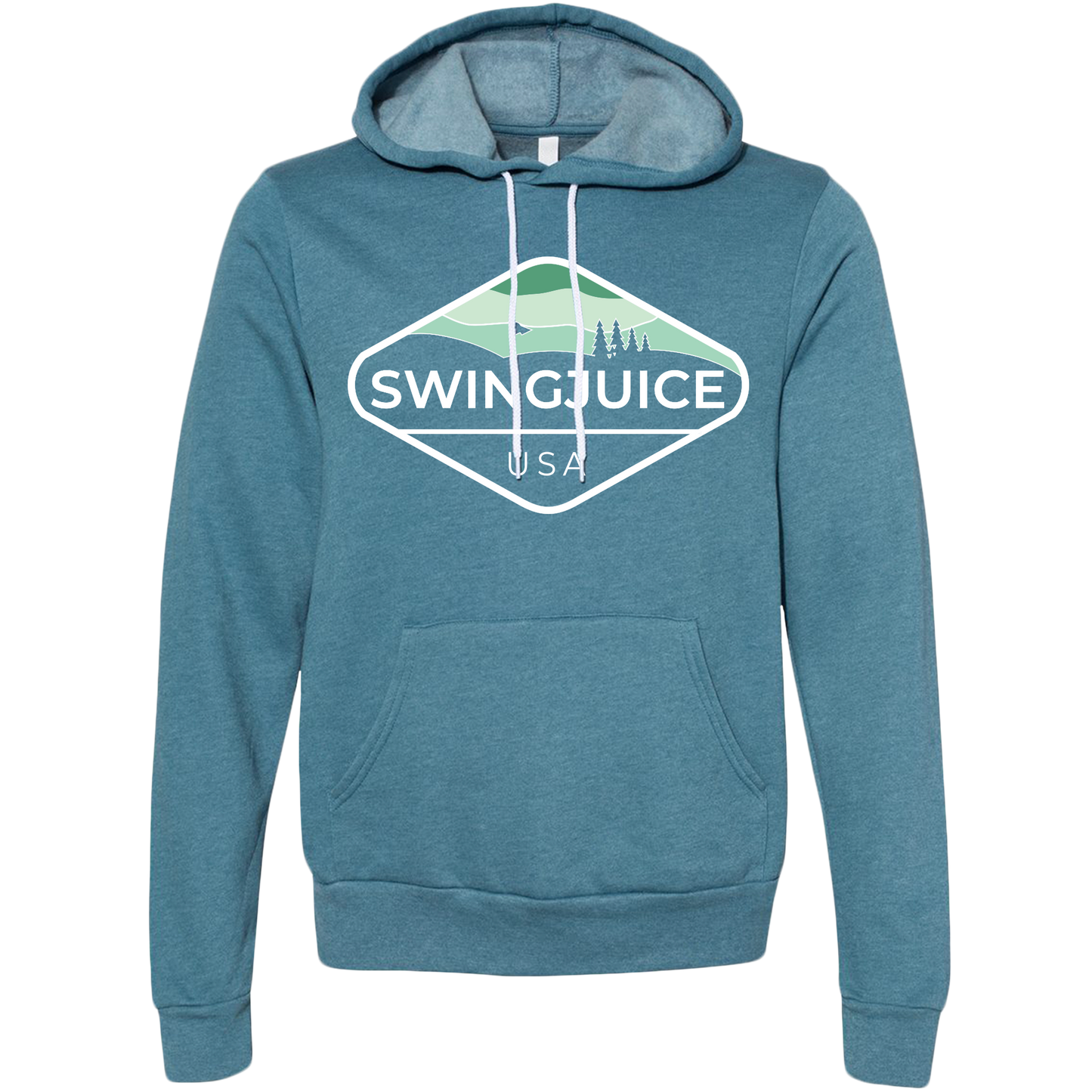 SwingJuice Golf Course Management Unisex Long Sleeve Hoodie-Teal