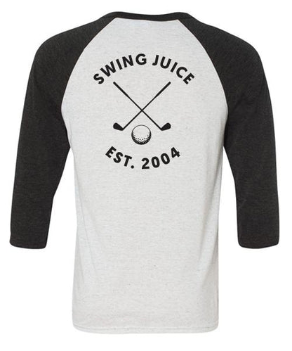 SJ Golf Club 3/4 Length Raglan Tee - Light Grey