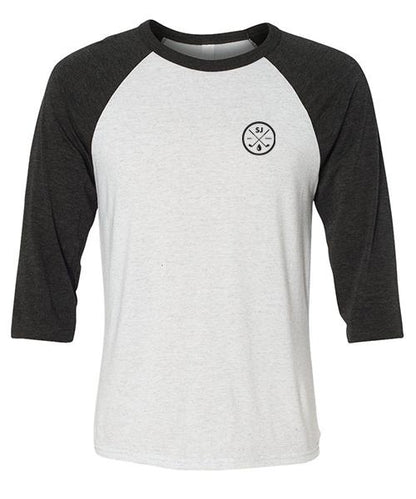 SJ Golf Club 3/4 Length Raglan Tee - Light Grey