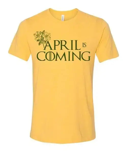 APRIL IS COMING SHORT SLEEVE TEE - Yellow