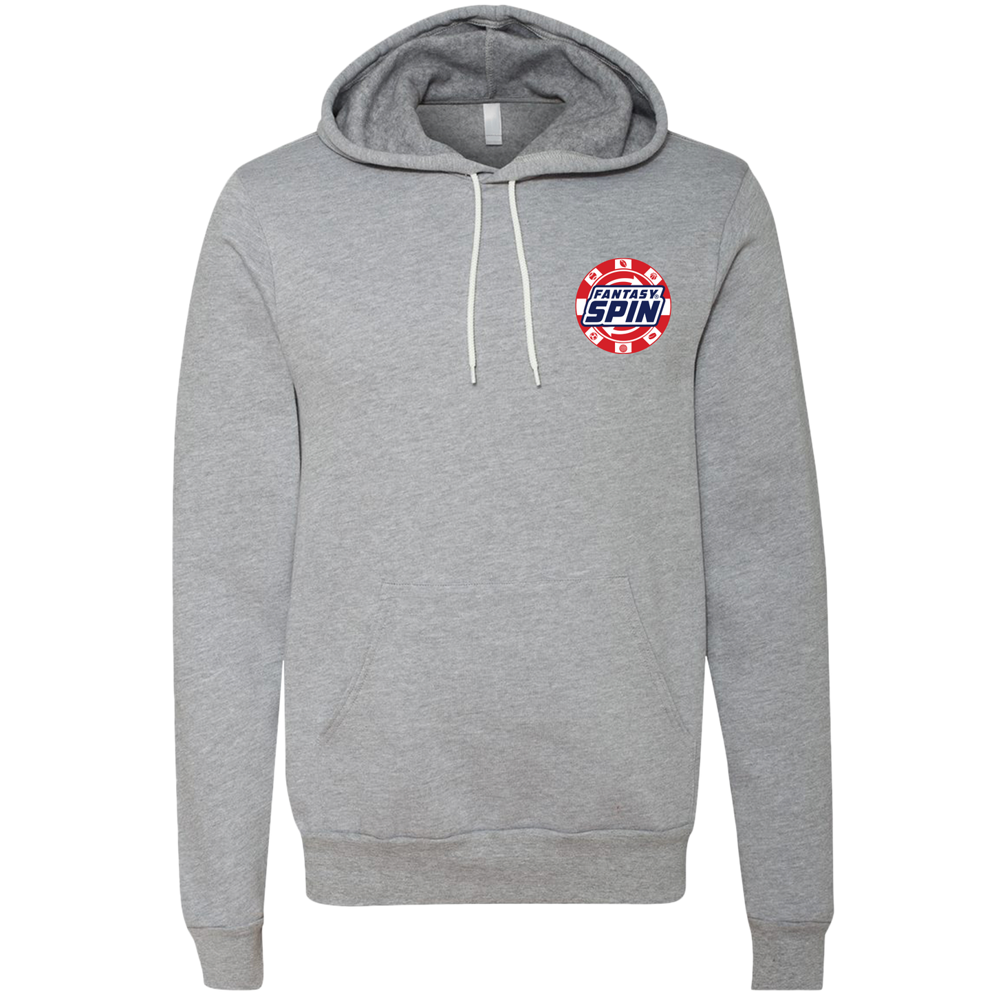 FantasySpin Chip Unisex Long Sleeve Hoodie-Grey