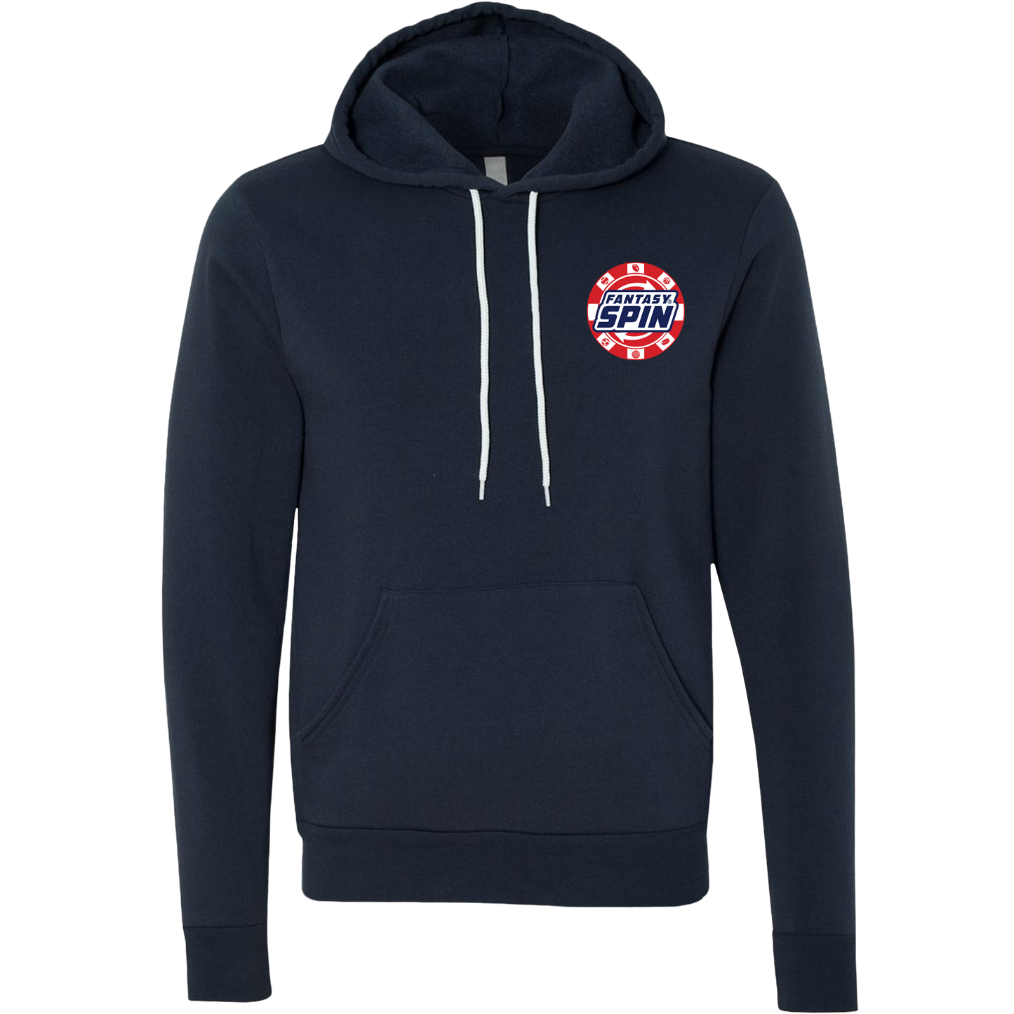 FantasySpin Chip Unisex Long Sleeve Hoodie-Navy