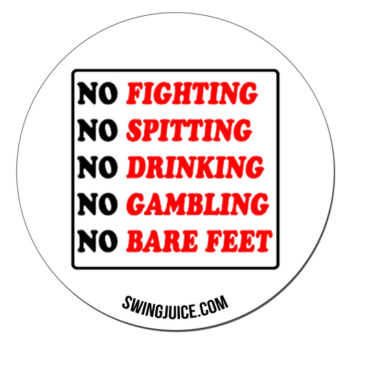 SwingJuice Golf Follow The Rules Sticker-White
