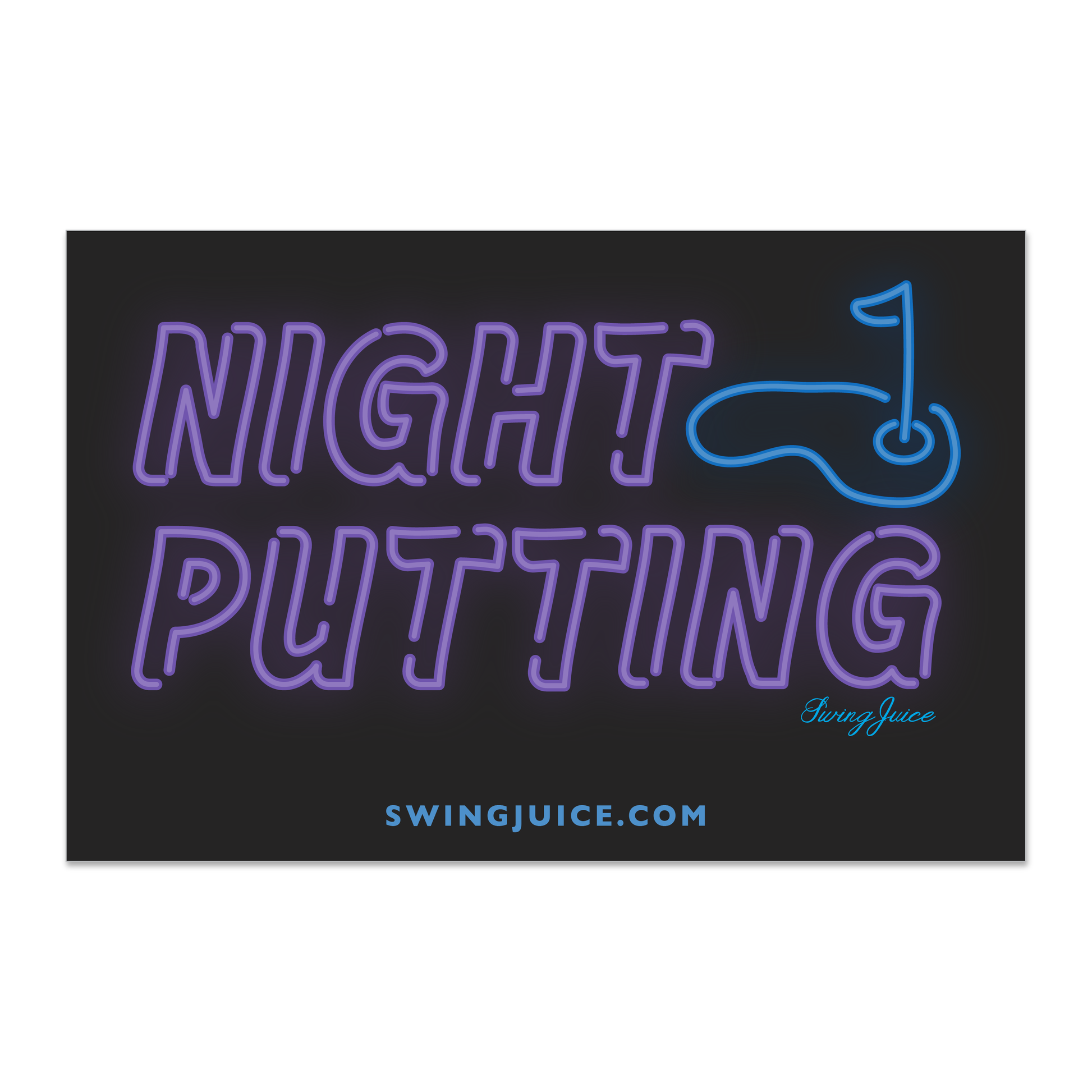 SwingJuice Golf Night Putting Sticker-Black