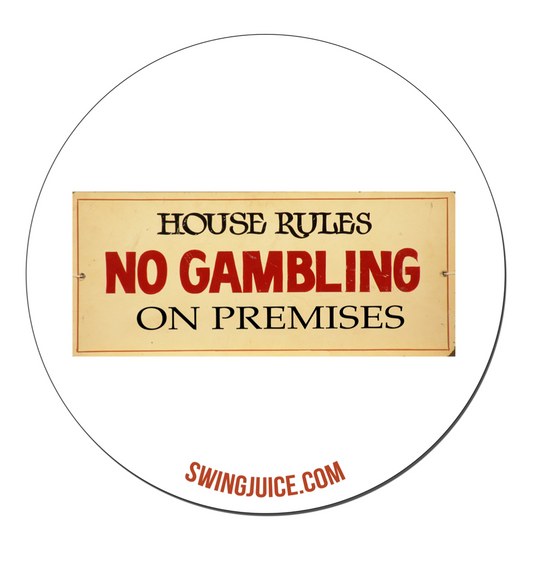 SwingJuice Golf House Rules Sticker-White