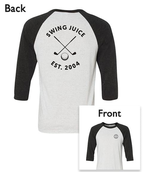 SJ Golf Club 3/4 Length Raglan Tee - Light Grey