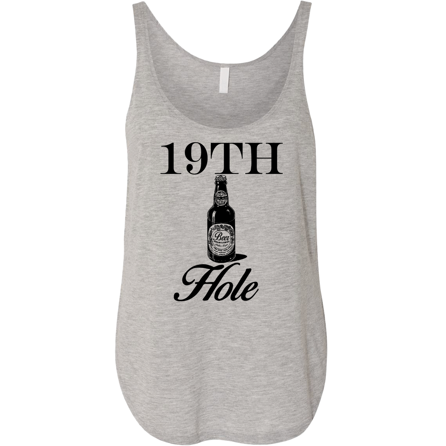 SwingJuice Golf 19th Hole Beer Women's Relaxed Fit Tank Top-Light Grey