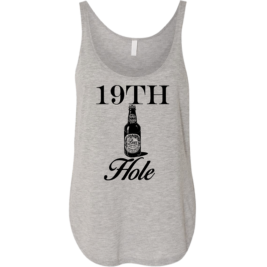 SwingJuice Golf 19th Hole Beer Women's Relaxed Fit Tank Top-Light Grey