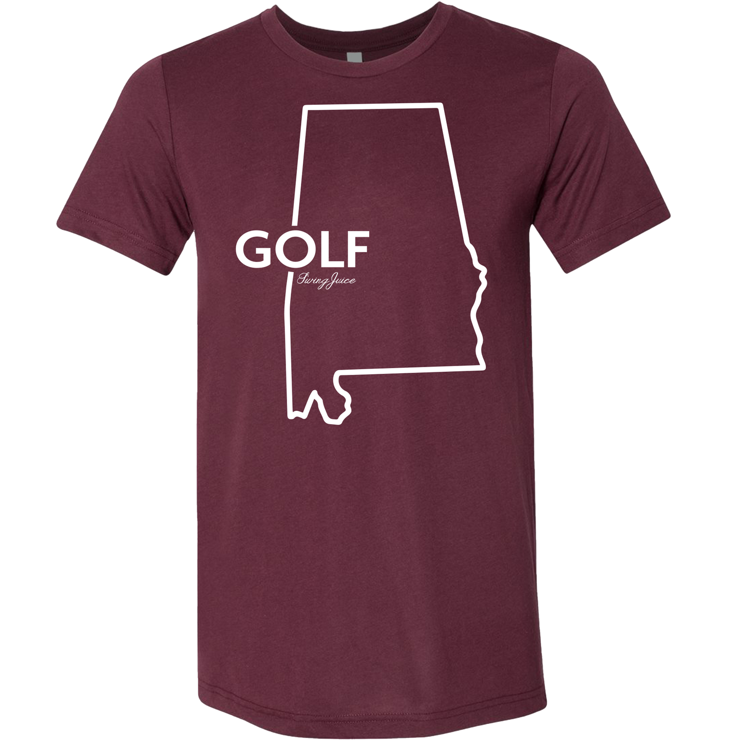 SwingJuice Golf Alabama Unisex Short Sleeve T-Shirt-Maroon