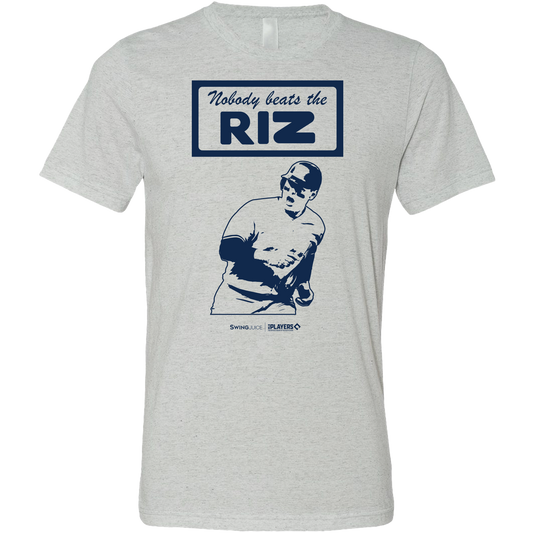 SwingJuice Baseball Anthony Rizzo MLBPA Unisex Short Sleeve T-Shirt-Light Grey