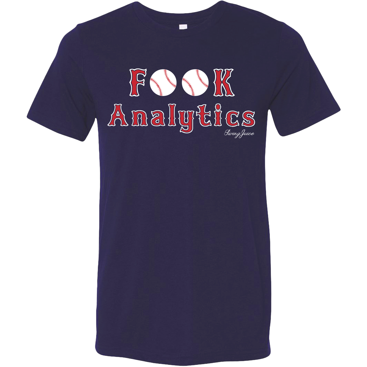 SwingJuice Baseball FOOK Analytics Unisex Short Sleeve T-Shirt-Navy