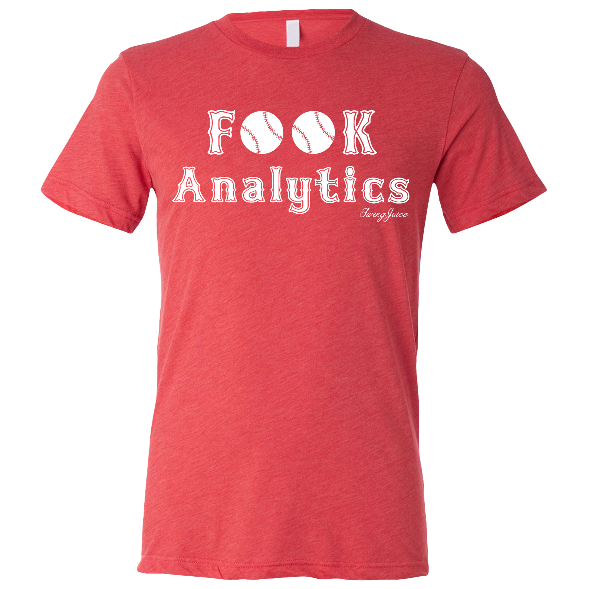 SwingJuice Baseball FOOK Analytics Unisex Short Sleeve T-Shirt-Red