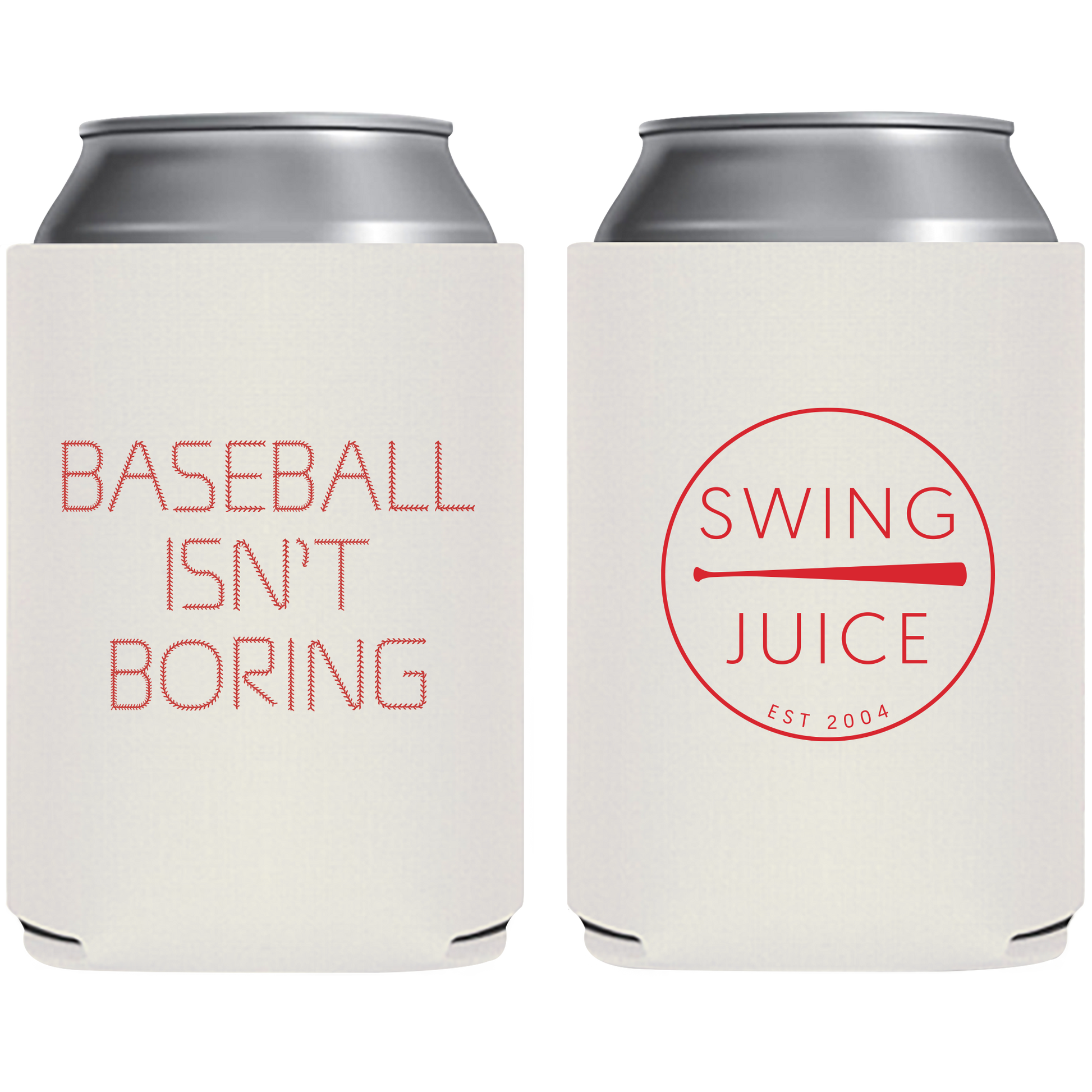 SwingJuice Baseball Isn't Boring Koozie-White