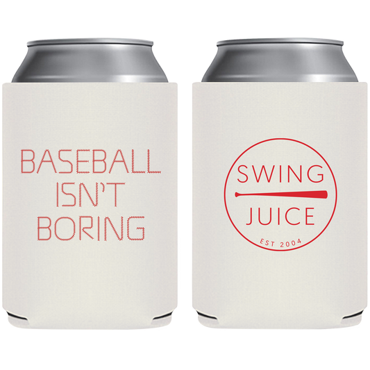 SwingJuice Baseball Isn't Boring Koozie-White