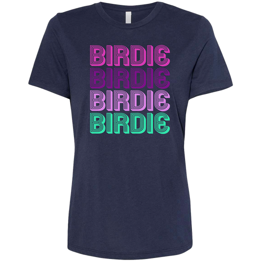 SwingJuice Golf Birdie Relaxed Fit Women's Short Sleeve T-Shirt-Navy