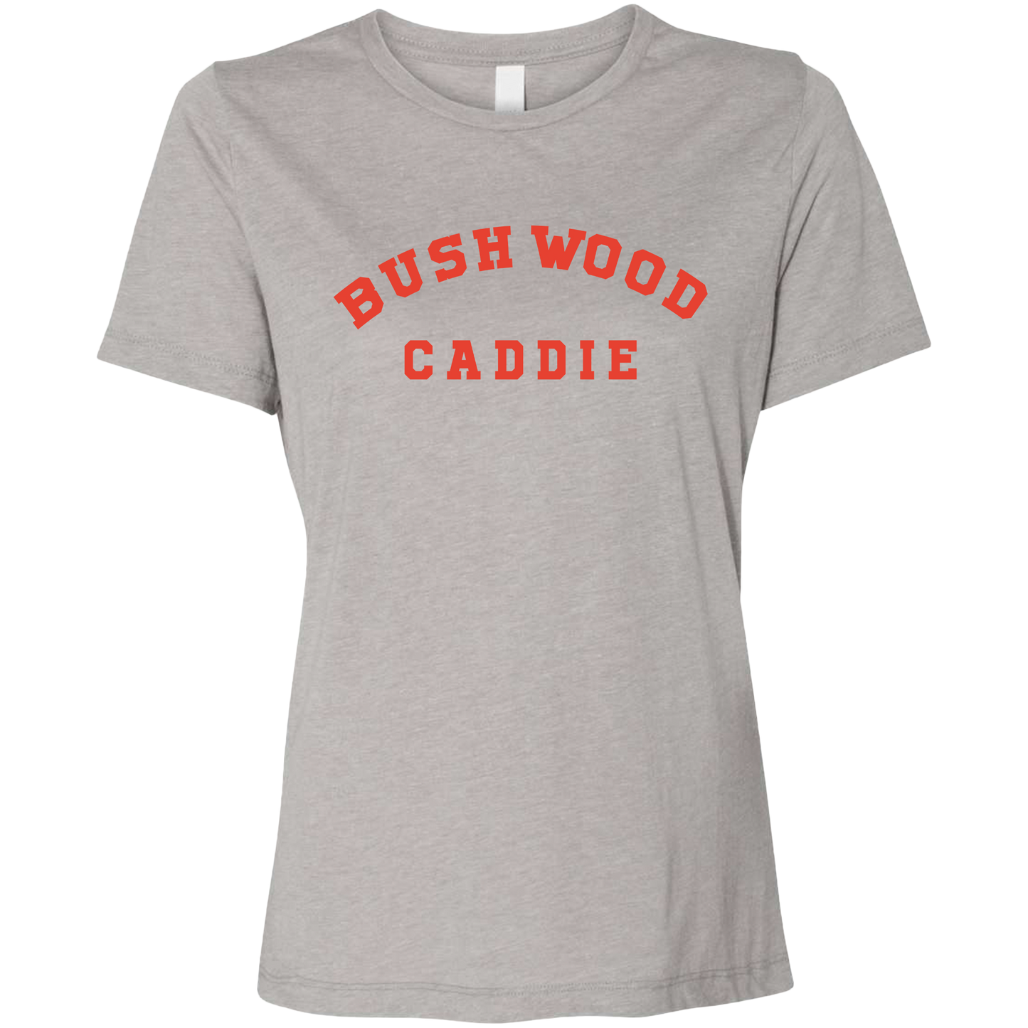 SwingJuice Golf Bushwood Caddie Women's Relaxed Fit Short Sleeve T-Shirt-Grey