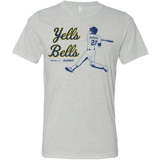 SwingJuice Baseball Christian Yelich MLBPA Unisex Short Sleeve T-Shirt-Light Grey