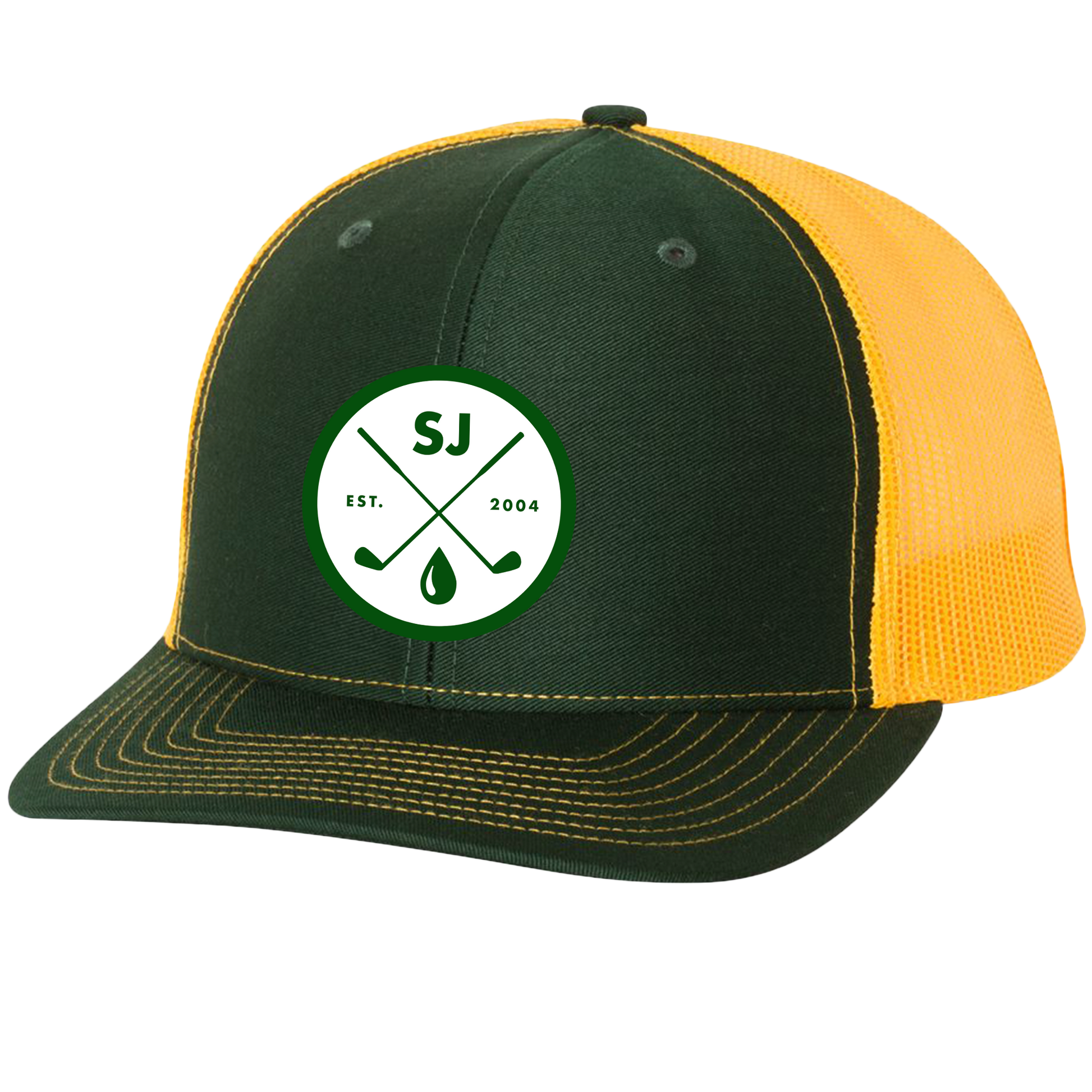 SwingJuice Golf Classic Trucker Hat-Green-Yellow