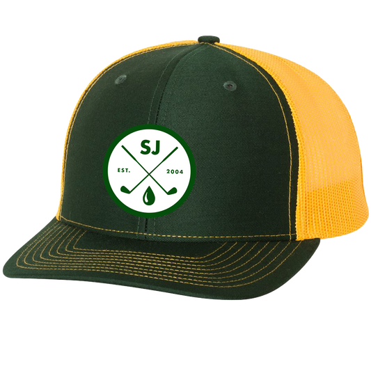 SwingJuice Golf Classic Trucker Hat-Green-Yellow