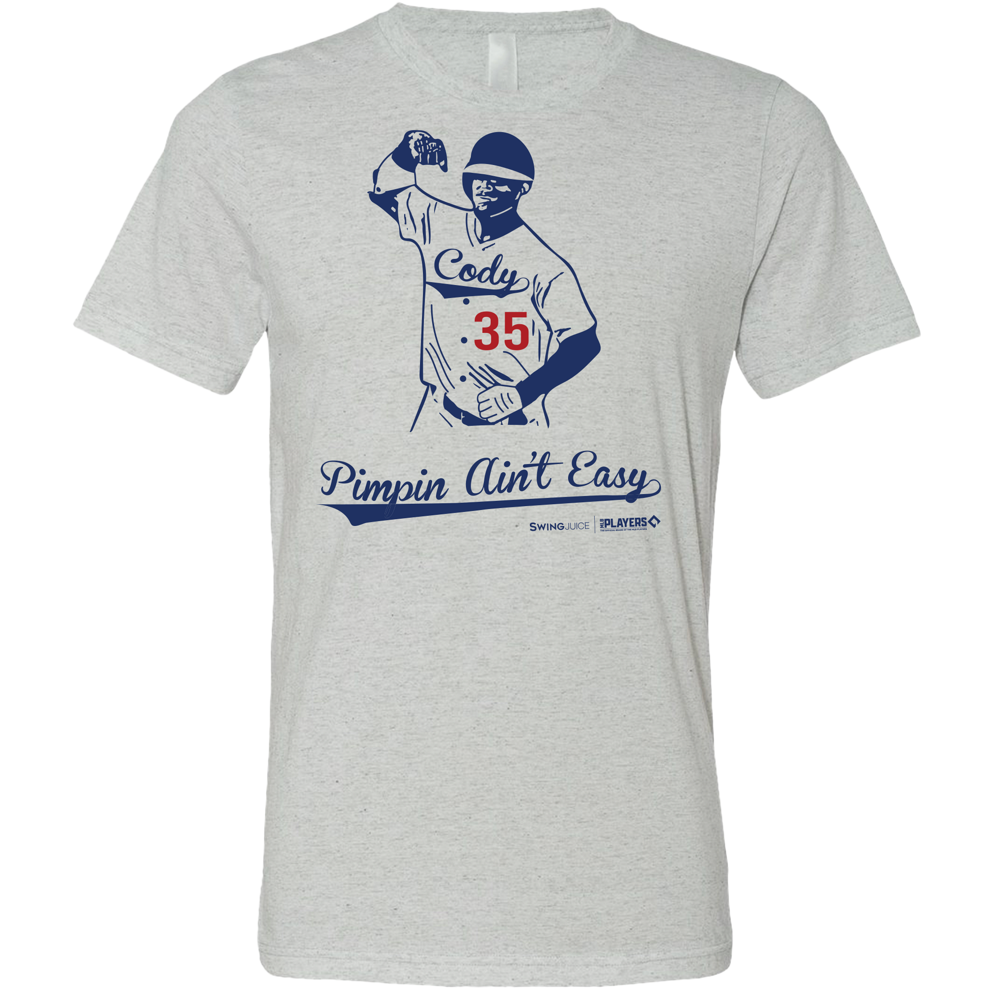 SwingJuice Baseball Cody Bellinger MLBPA Unisex Short Sleeve T-Shirt-Light Grey