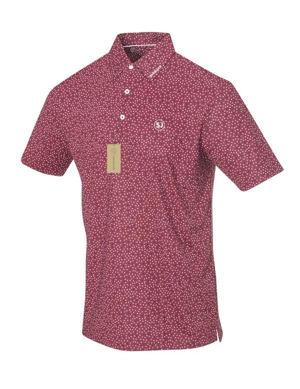 SwingJuice Confetti Performance Polo - Merlot