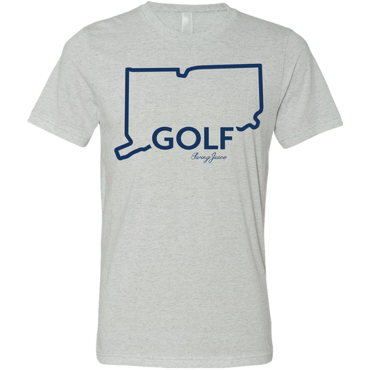 SwingJuice Golf Connecticut Unisex Short Sleeve T-Shirt-Light Grey