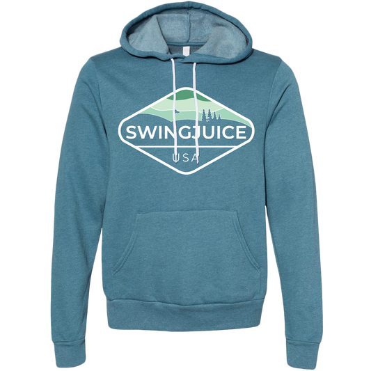 SwingJuice Golf Course Management Unisex Long Sleeve Hoodie-Teal