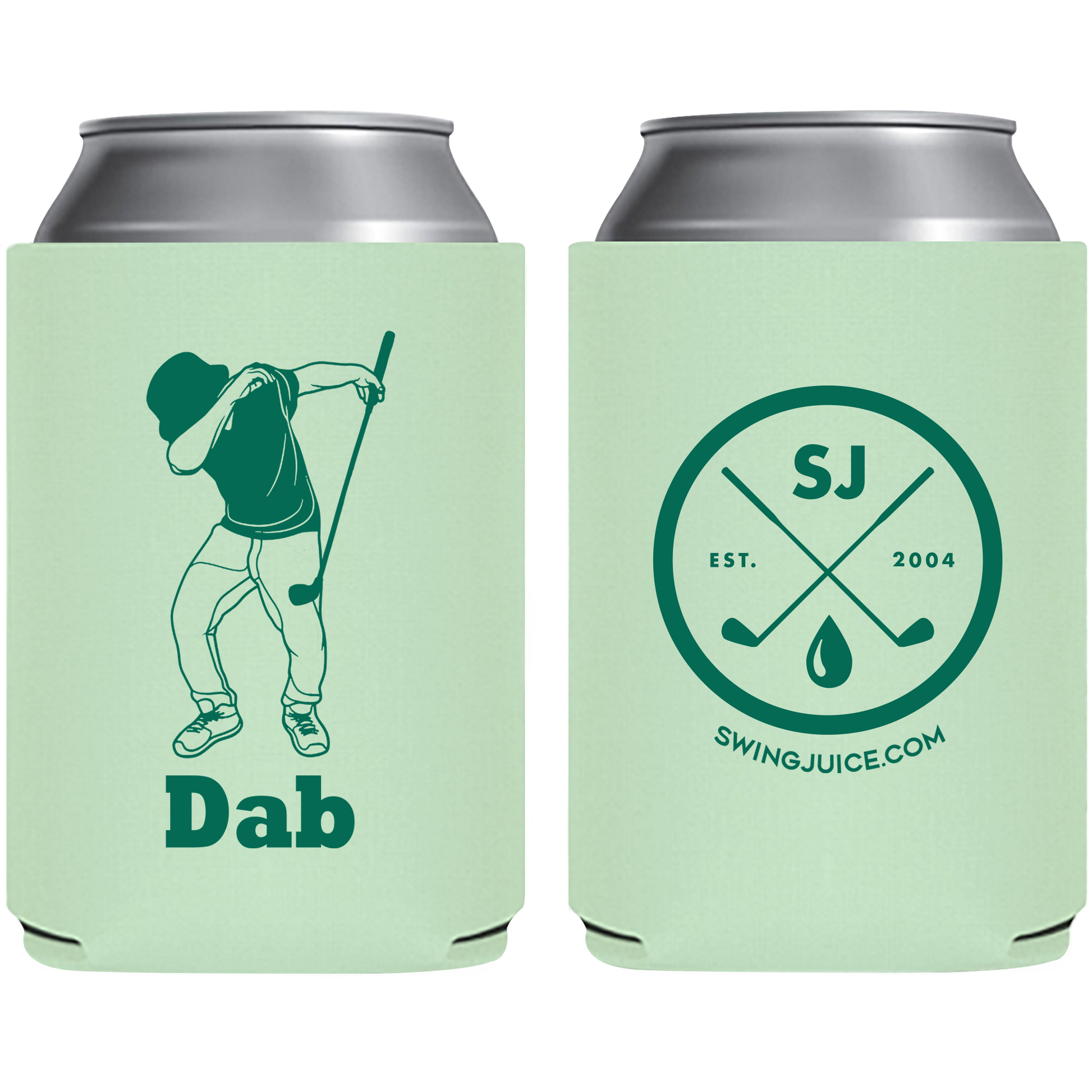 SwingJuice Golf Dab Koozie-Pale Green