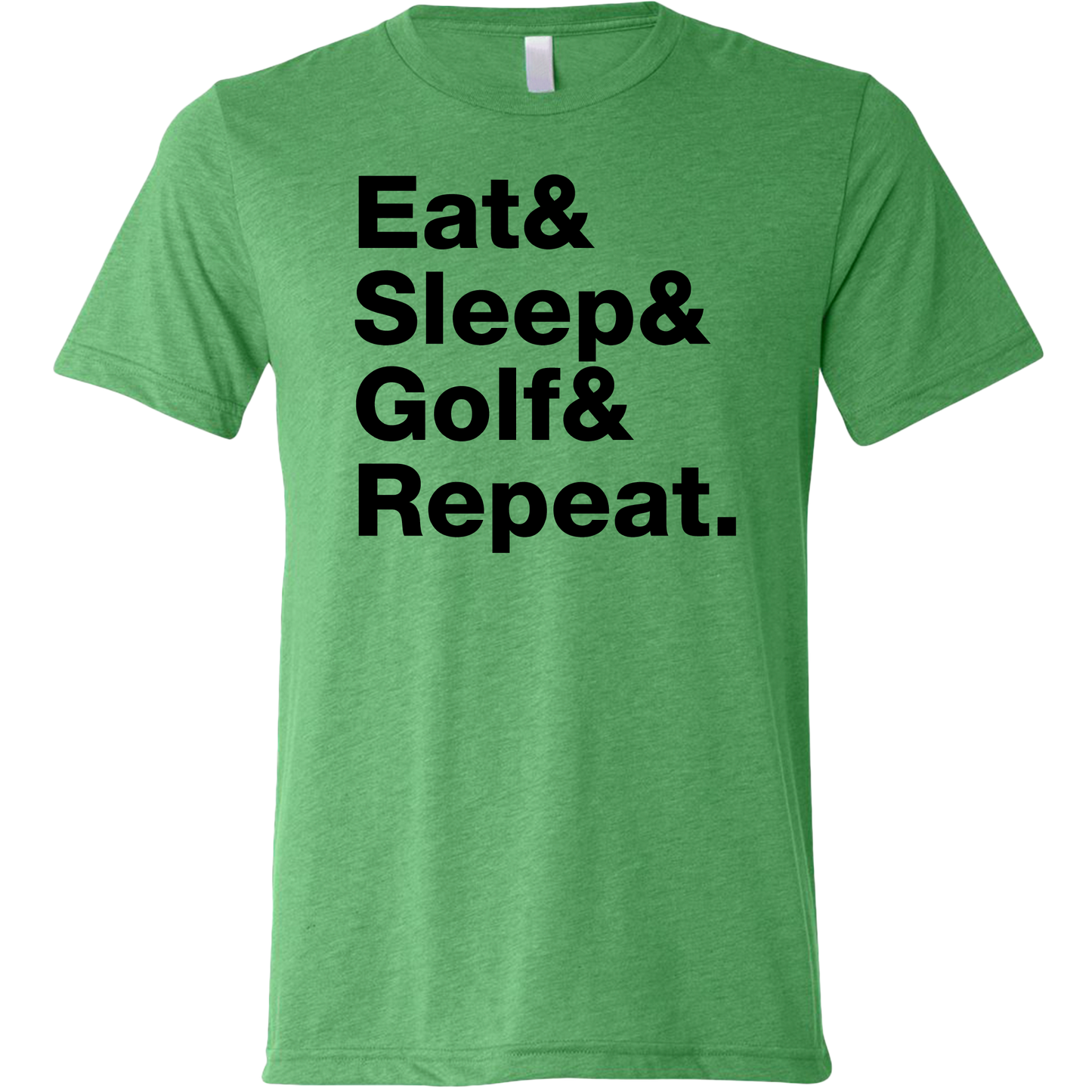 SwingJuice Golf Eat Sleep Golf Repeat Short Sleeve Unisex T-Shirt-Green