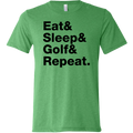 SwingJuice Golf Eat Sleep Golf Repeat Short Sleeve Unisex T-Shirt