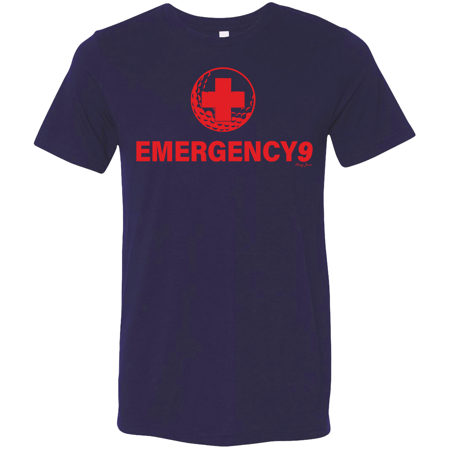 SwingJuice Golf Emergency 9 Rescue Short Sleeve Unisex T-Shirt-Navy