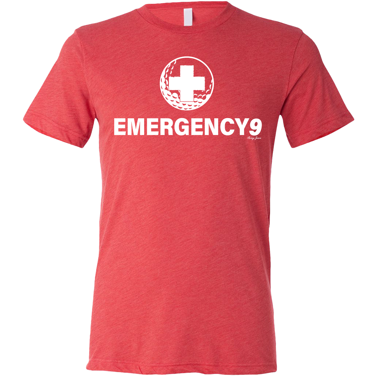 SwingJuice Golf Emergency 9 Rescue Short Sleeve Unisex T-Shirt-Red