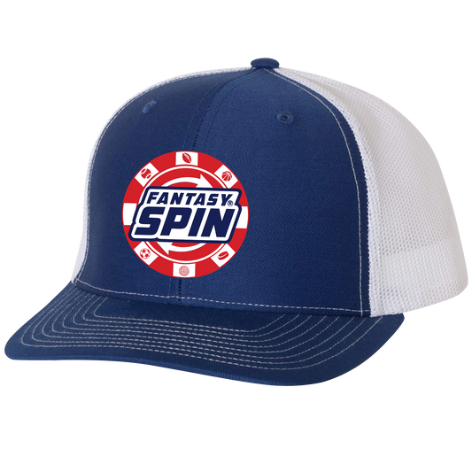 FantasySpin Chip Trucker Hat-Navy White