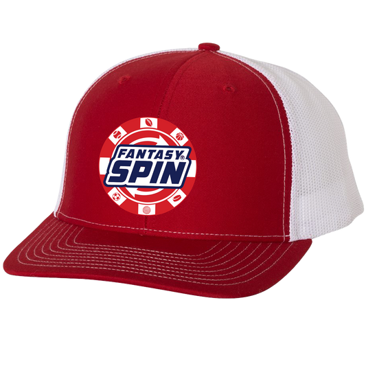 FantasySpin Chip Trucker Hat-Red White