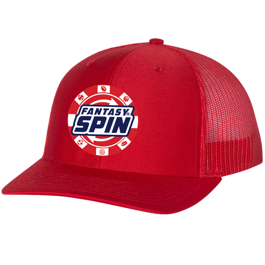 FantasySpin Chip Trucker Hat-Red