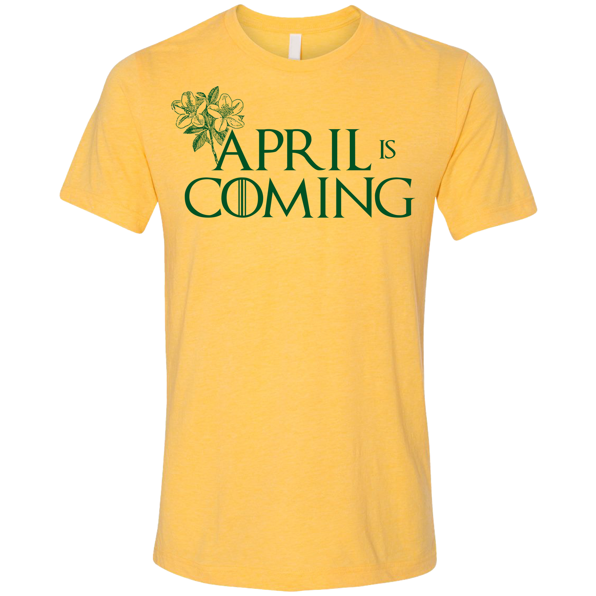 SwingJuice Golf April is Coming Short Sleeve Unisex T-Shirt-Yellow