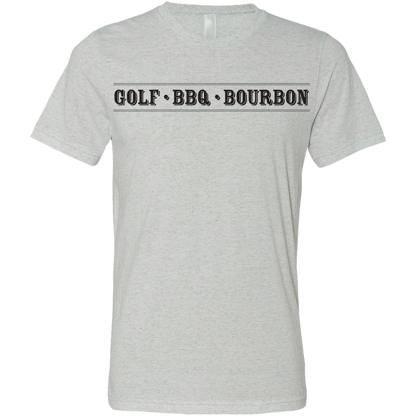 SwingJuice Golf BBQ & Bourbon Short Sleeve Unisex T-Shirt-Light Grey