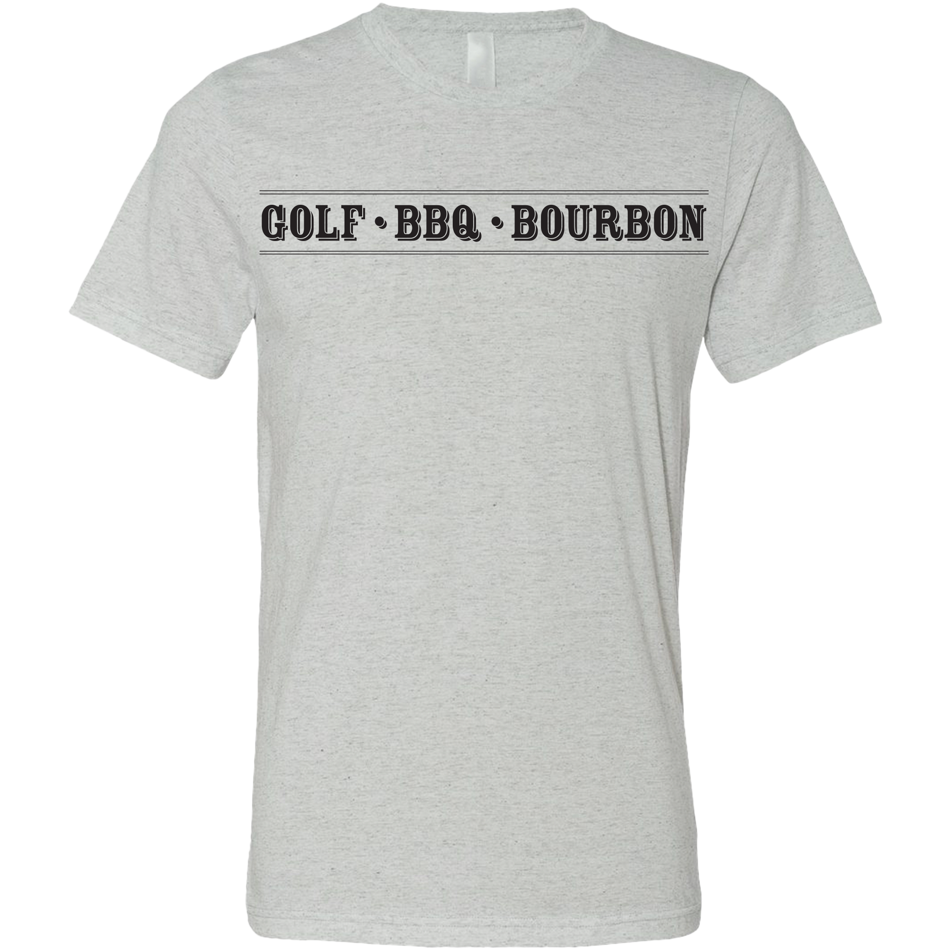 SwingJuice Golf BBQ & Bourbon Short Sleeve Unisex T-Shirt-Light Grey