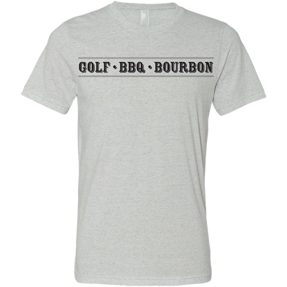 SwingJuice Golf BBQ & Bourbon Short Sleeve Unisex T-Shirt-Light Grey