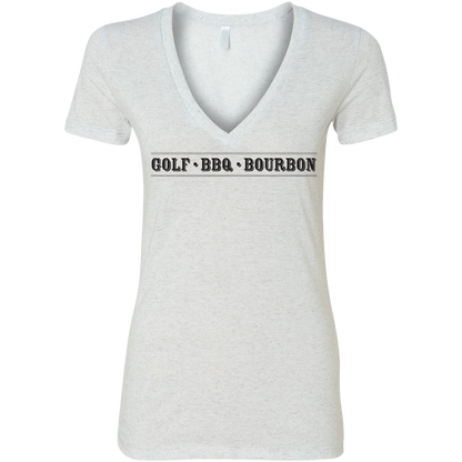 SwingJuice Golf BBQ & Bourbon Women's Short Sleeve T-Shirt-Light Grey