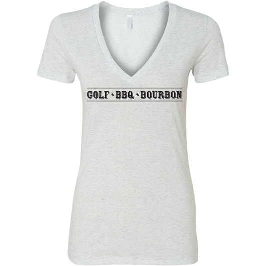 SwingJuice Golf BBQ & Bourbon Women's Short Sleeve T-Shirt-Light Grey