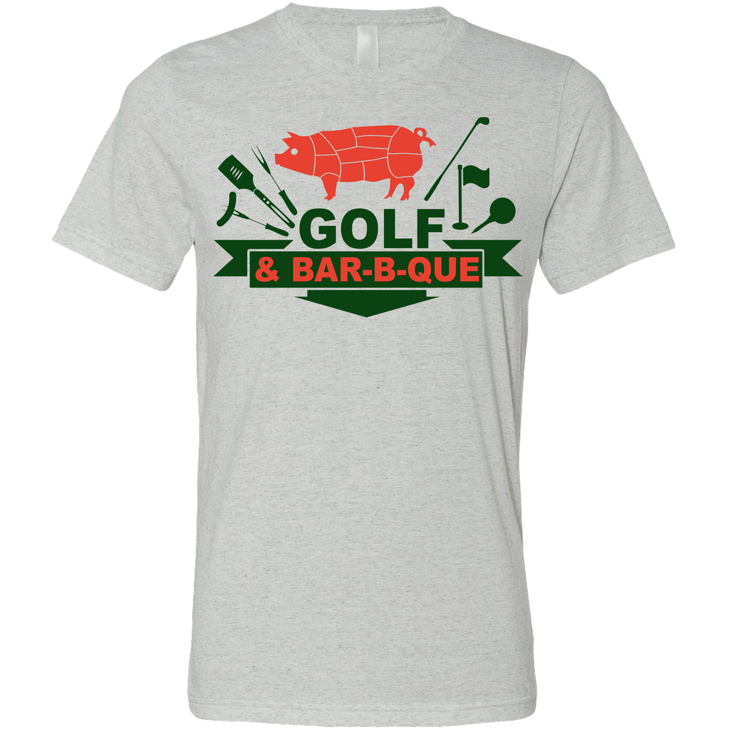 SwingJuice Golf Golf & BBQ Unisex Short Sleeve T-Shirt-Light Grey