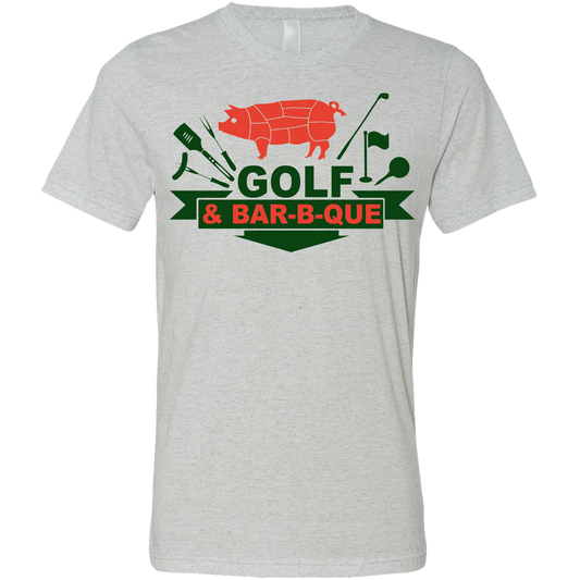 SwingJuice Golf Golf & BBQ Unisex Short Sleeve T-Shirt-Light Grey