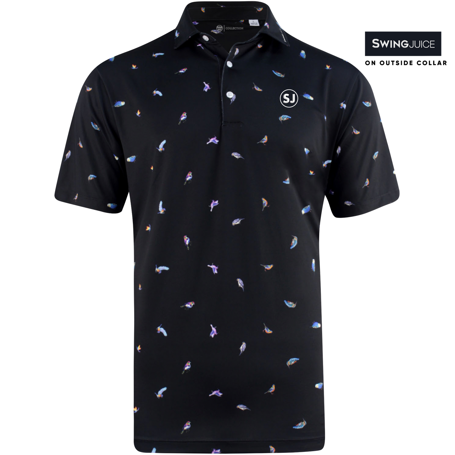 SwingJuice Golf Birdie Men's Performance Polo-Black