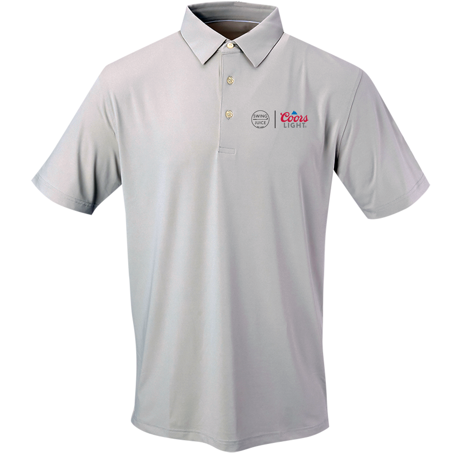 SwingJuice Golf Coors Light Men's Performance Polo-Cloud