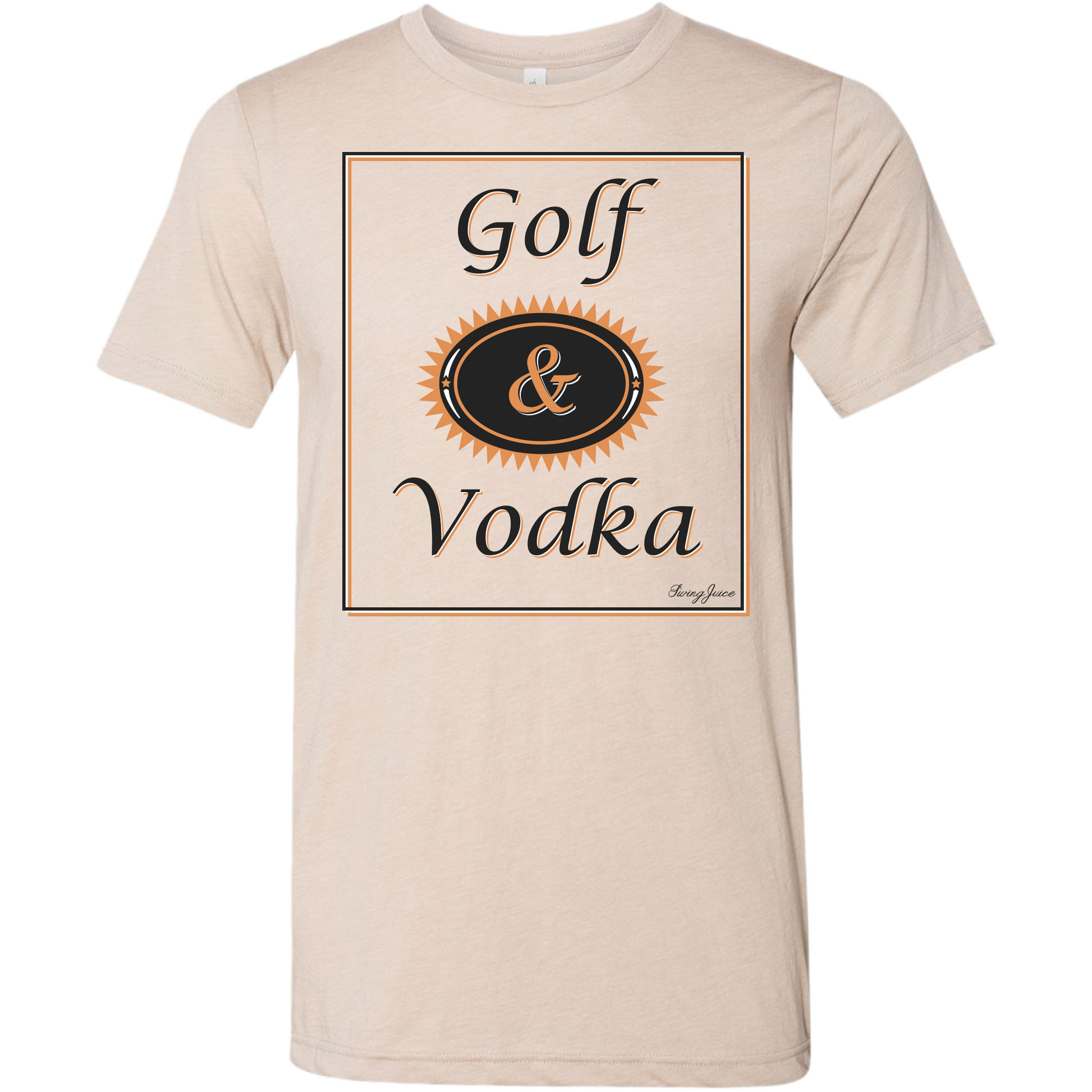 SwingJuice Golf & Craft Vodka Unisex Short Sleeve T-Shirt-Tan