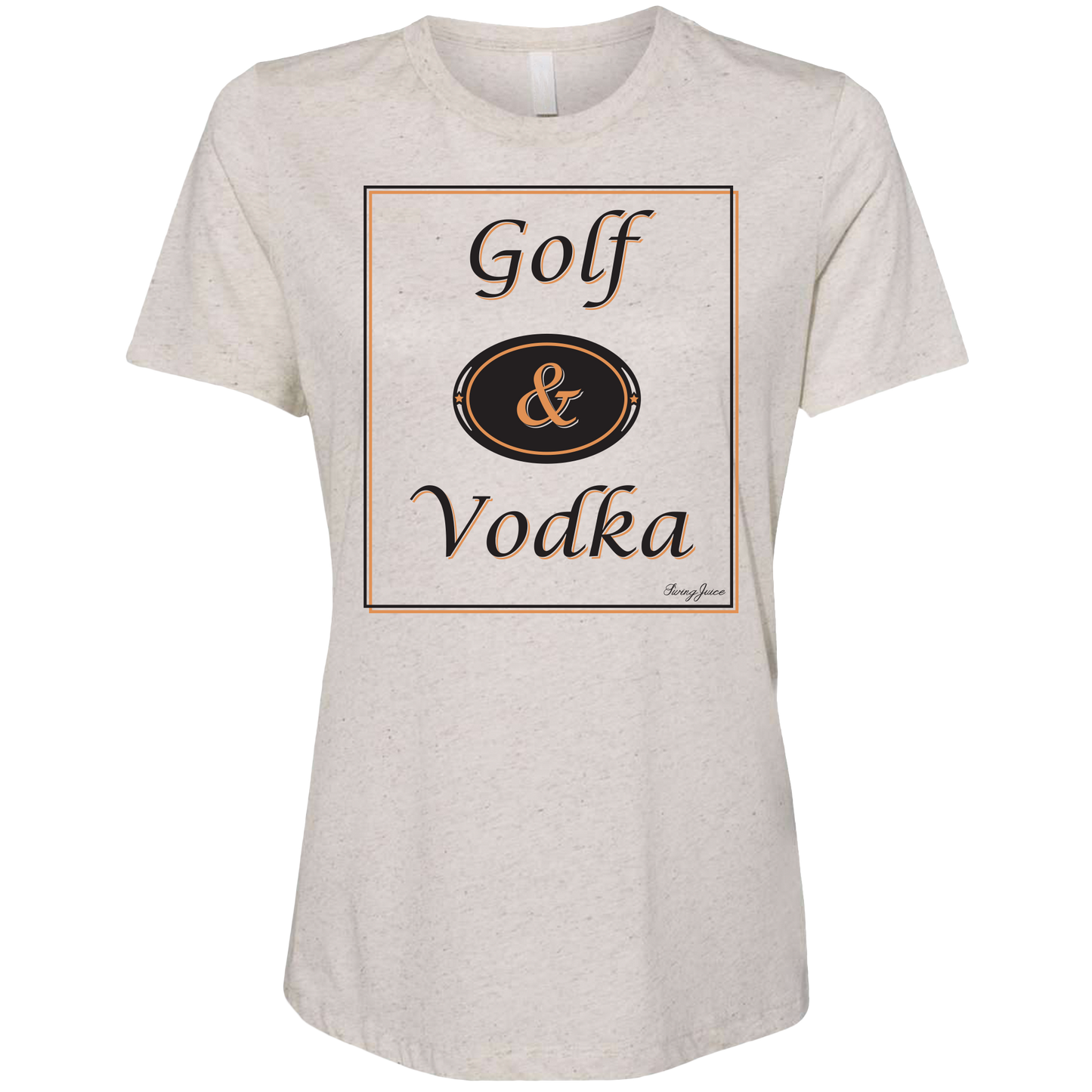 SwingJuice Golf & Craft Vodka Women's Relaxed Fit Short Sleeve T-Shirt-Oatmeal