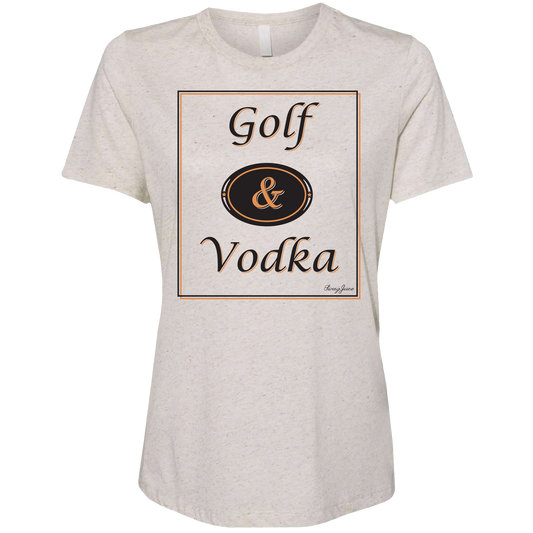 SwingJuice Golf & Craft Vodka Women's Relaxed Fit Short Sleeve T-Shirt-Oatmeal