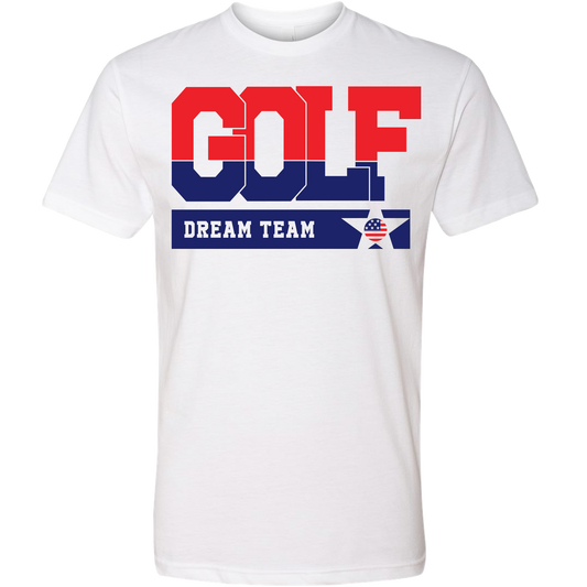 SwingJuice Golf Dream Team Golf Short Sleeve Unisex T-Shirt-White