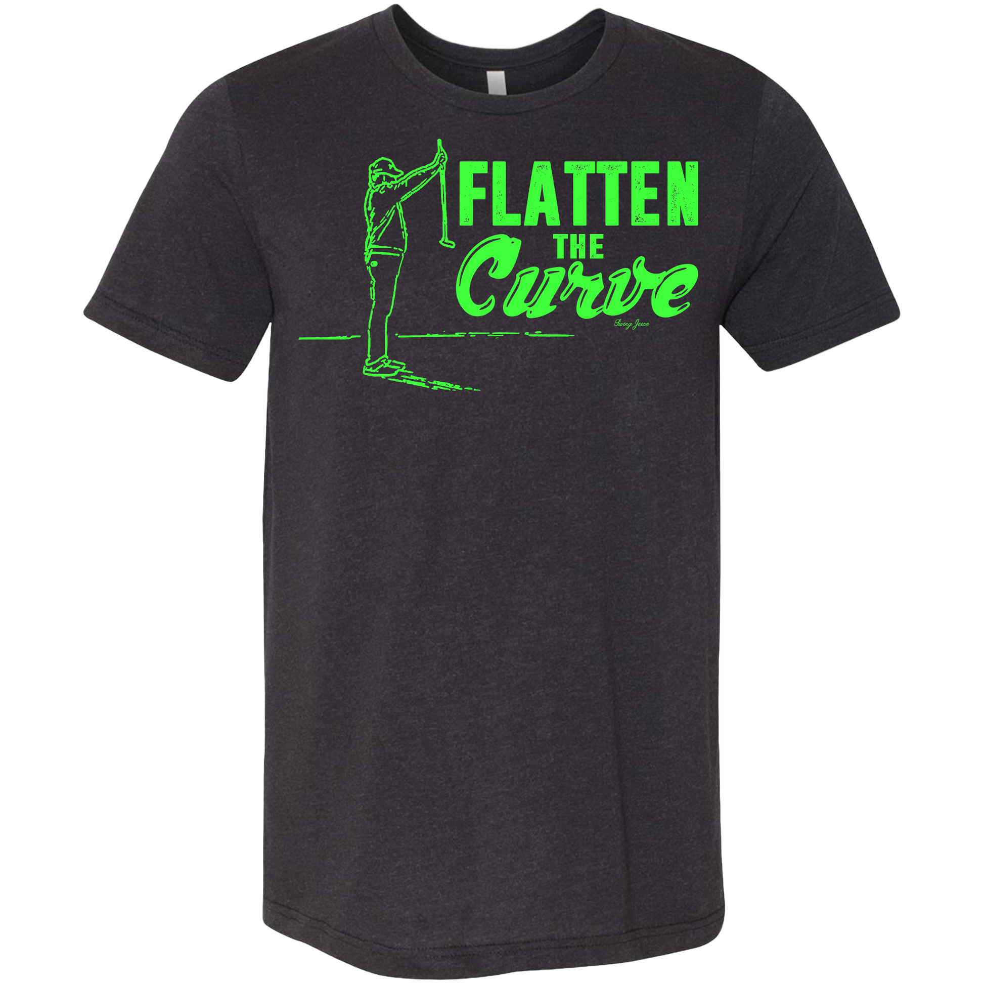 SwingJuice Golf Flatten The Curve Short Sleeve Unisex T-Shirt-Black